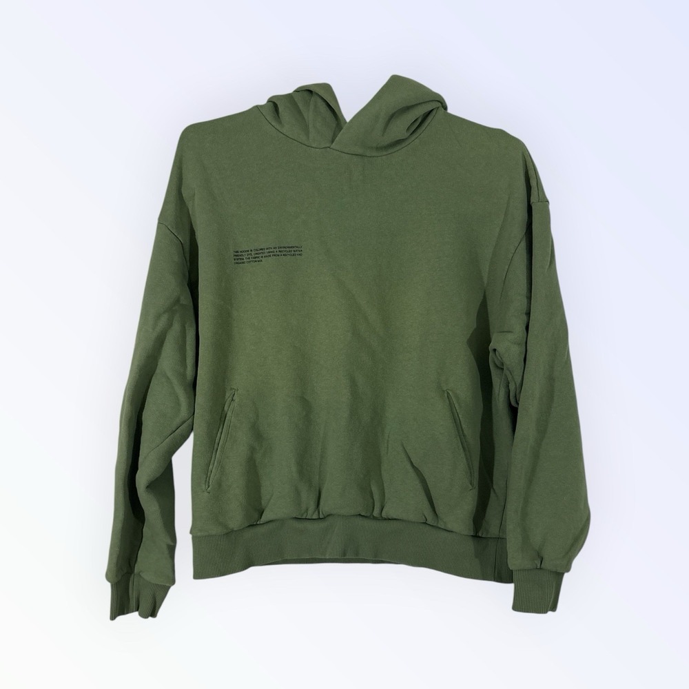 PANGAIA Olive Green Hoodie With Pockets‎ WOMENS Size SMALL
